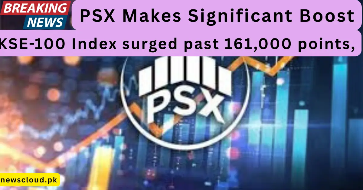 KSE-100 Index Skyrockets Past 161,000 – Surges Over 2,400 Points