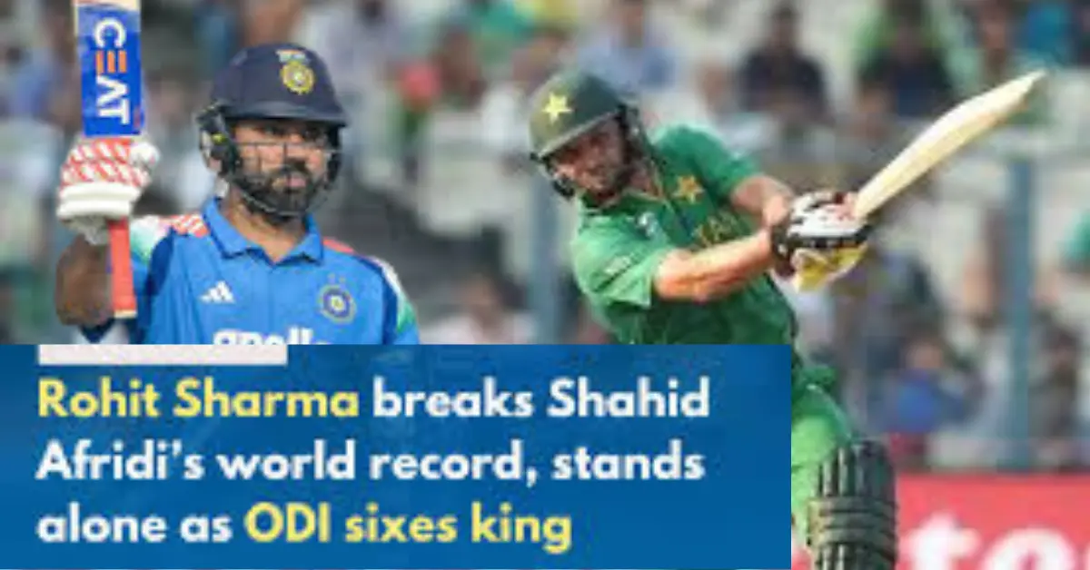 Rohit Sharma Breaks Afridi’s Record with Most ODI Sixes Ever